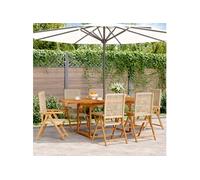 7-delige Tuinset poly rattan en massief hout beige3281720