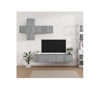 Ensemble de Meubles TV 7 pcs Bois d'Ingénierie Multicolore Multi-taille vidaXL