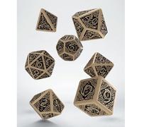 7 Dés Q-Workshop Celtic 3d Revised Beige / Noir