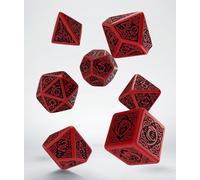7 Dés Q-Workshop Celtic 3d Revised Rouge / Noir