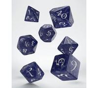 7 Dés Q-Workshop Classic Rpg Cobalt / Blanc