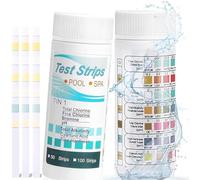 7 En 1 Bandelette Pour Eau De Piscine 100 Bandelettes Test Piscine 7 En 1 Bandelettes Spa Et Piscine Test Eau Spa Pour Tester Le Chlore,Chlore Libre,Ph,Taux De Brome,Dureté Et Plus Encore