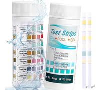 7 En 1 Bandelette Pour Eau De Piscine,100 Test Eau Spa,7 En 1 Test De Qualité d'Eau, De Test Pour Tester Le Chlore,Chlore Libre,Ph,Taux De Brome,Dureté Et Plus Encore