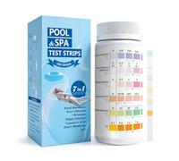 7 en 1 Bandelette Tac Piscine,Bandelette Test Spa,Test Brome,Languette Spa | Bande Test Piscine,pour Tester Dureté Totale,Chlore Libre,Chlore Total,Brome,Alcalinité Totale,Cyanurique Et Ph(100 Pièces)