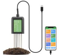 7 en 1 capteur de sol USB, testeur de sol intelligent pour l'humidité du sol, pH, température et les nutriments, l'équipement d'essai de sol imperméable IP68 pour jardin, pelouse, l'agriculture