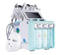 7 en 1 Eau Oxygène Hydrafacial Machine Soins du Visage ÉquipementProfessionnel Peau Rajeunissement Petit Bulle Dispositif pour Le Nettoyage en Profondeur, Blue