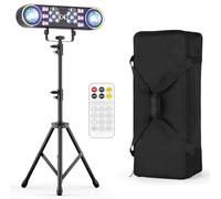 7-en-1 Luminaire de Fête Disco, Lumière DJ, Projecteur de Fête avec Trépied Télescopique et Sac de Transport, Stroboscope de Fête avec Télécommande pour Noël, Fête à la Maison, Fête Disco, Halloween