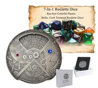7 en 1 Roulette DND Dice Dragon avec Donjons d & D Metal Hollow D20 D et d Cosplay Jeu de dés