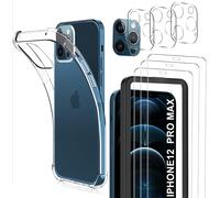 7 En 1 Verre Trempé Iphone 12 Pro Max + Coque Iphone 12 Pro Max + Caméra Arrière Protecteur + Outil D'installation, Film Protection Écran Iphone 12 Pro Max 6.7