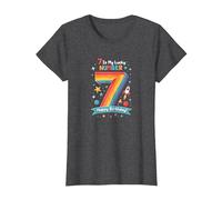 7 est Mon Chiffre Porte-Bonheur Joyeux Anniversaire Space Adventure T-Shirt, Femme, Chiné Foncé, M