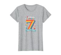 7 est Mon Chiffre Porte-Bonheur Joyeux Anniversaire Space Adventure T-Shirt, Femme, Gris Chiné, L