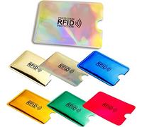 7 étuis de Blocage RFID [7 Couleurs] [Certification TÜV] Protection antivol pour Cartes de crédit RFID NFC sans Contact pour éviter Le vol d'identité pour Cartes de crédit Cartes de débit Passeport