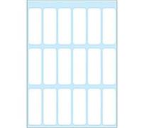 7 feuilles de 18 étiquettes rectangulaires soit 126 étiquettes blanches 12x34mm Herma G
