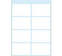 7 feuilles de 8 étiquettes rectangulaires soit 56 Etiquettes blanches 26x40mm Herma G