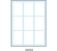 7 feuilles de 9 étiquettes rectangulaires soit 63 Etiquettes blanches 24x35mm Herma G