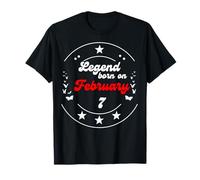 7 février Anniversaire Legend Man Boy Since February 7th T-Shirt