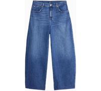 7 For All Mankind 7 For All Mankind Blue Bonnie Curvilinear Santa Cruz Jeans With Raw Cut