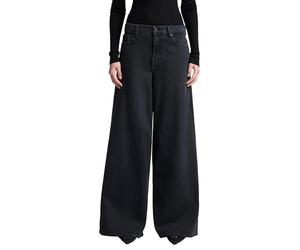 7 For All Mankind Marie Wide Leg Thunder Storm Jeans, Noir, 23W Femmes