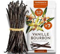 7 Gousses de Vanille XL 15-18cm | Vanille Bourbon Gourmet Madagascar | GRAND CRU Millésime 2025 | Gousse Charnue | Sachet Zip | VANESENCIA