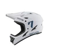 7 iDP M1 Casque intégral léger et ventilé pour VTT Blanc/Bleu, Taille XL