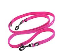 7 in 1 Multi-Function Adjustable Dog Lead Hand Free Pet Training Leash Reflective Multi-Purpose Walk 2 Dogs(Fuchsia Dog Leash,S 200cm)