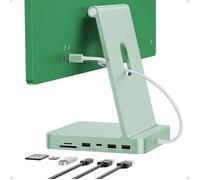 7 in 1 USB C HUB pour iMac 24 Pouces 2021/2023/2024,3*USB A,SD/TF Carte Reader, Support Expand M,2 NVME SSD(Non Inclus), Vert