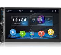7 Inch Dual Din Car Radio Universal Wireless Mp5 Player for Carplay with Microphone Standard + 4 Lights
