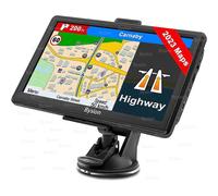 7 Inch Sat Nav for Car, 2023 UK Europe Maps, Free Lifetime Updates, Postcode, Lane Guidance Assist, POI, Navigation for Truck Lorry HGV Motorhome