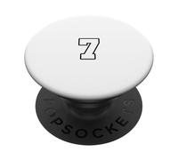 7 Jersey Number Sports Fan Football Baseball Soccer PopSockets PopGrip Adhésif