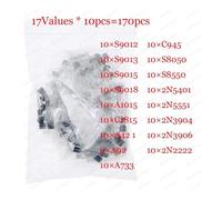 7 Kind DIY Components Big Kit 3/5MM LED Diodes and Triodes Ceramics Electrolytic Ceramics Capacitors Metal Film Resistors NWPNLXEA(17Values Transistor)