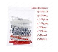 7 Kind DIY Components Big Kit 3/5MM LED Diodes and Triodes Ceramics Electrolytic Ceramics Capacitors Metal Film Resistors NWPNLXEA(8value Diode)