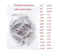 7 Kind DIY Components Big Kit 3/5MM LED Diodes and Triodes Ceramics Electrolytic Ceramics Capacitors Metal Film Resistors NWPNLXEA(300pcs capacitors)