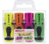 7 Mini-Surligneur - Couleurs Néon - Étui De 4 Surligneurs - Pointe Biseautée 1-3 Mm - Petits Surligneurs Aux Couleurs Tendance - Pour Les Bullet Journals, L'école, L'université Ou Le Bureau[Z706]