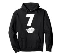 7 Number Seven Funny Hands Meme School Teen Kid Matching Sweat à Capuche