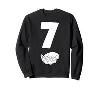 7 Number Seven Funny Hands Meme School Teen Kid Matching Sweatshirt