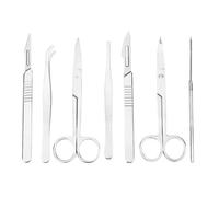 7 outils de dissection, kit de dissection en acier inoxydable pour étudiant en biologie ou laboratoire, kit de pratique pour