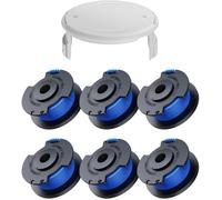 7 Pack Bobine Fil Coupe Bordure remplacements pour Ryobi One + AC14RL Coupe Bordures(6 Bobine Fil Coupe Bordure,1 Couvercle)