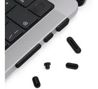 7 Pack MacBook Pro 2024-2021 14.2" M4 M3 M2 M1 Pro/Max (A3112/A3185/A3401/A3186/A3403) Silicone Accessories (Black)
