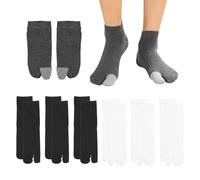 7 Paires de Tabi Élastiques - Chaussettes Antidérapantes pour Femmes et Garçons - Socquettes en Coton