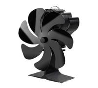 7 Pales 3 En 1 Ventilateur De Poêle À Chaleur Cheminée Brûleur Bois Bûches Écologique Chauffage Silencieux Distribution Efficace Efficacité Thermique(Stand Type)