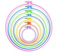 7 Pcs Cerceaux à Broder en Plastique 8 à 25 cm Cercles à Broder, Broderie Hoop Croix Plastique Cercle Point Hoop Anneau, Pour Travaux Manuels, Couture et Ornements