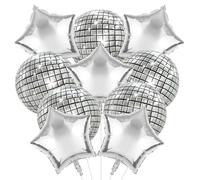 7 PCS Disco Ballons Aluminium, Note de Musique Ballons, Décorations Fête Musicale Boule, pour les Ddiscothèques, lesFêtes D'anniversaire et les Festivals de Musique (C)