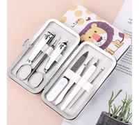 7 Pcs Lion - Ensemble De Ciseaux Coupe-Ongles, Pince À Peau Morte, Pince À Couper Les Ongles, Couteau De Pédicure, Rainure Pour Les Ongles Uniquement, Outil De Manucure