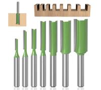 7 Pcs Mèche de Routeur Simple, Fraise à Bois Routeur à Coupe, Fraise Droite Defonceuse, pour Bois Carbure de TungstèNe Outil de Travail Du Bois pour La Coupe du Bois, Le Travail du Bois à La Maison