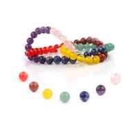 7 Perles de pierre precieuse du chakra 6 mm rond rond lisse de chakra naturel pierre 63 pcs cristaux de guerison et pierres pour la fabrication d