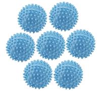 7 Pièce Boule de Sèche-Linge,Bleu Balle de lavage Machine a Laver Réutilisable,Boule de Lavage à Lessive Adoucit et peluche le Linge,Balle Seche Linge Antistatiques,pour sèche-linge