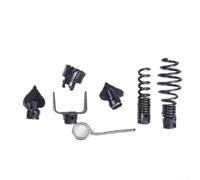 7-Piece Drain Cleaner Set Rust-Resistant Manganese Steel(B) | 7-piece set, 1 handle 6 heads, straight grease olive shovel four serrated, rust-resistant manganese steel