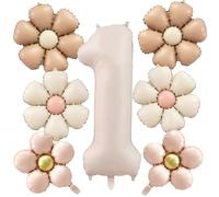 7 Pièces 1 An Decoration Anniversaire Marguerite, Ballon Anniversaire 1 an Fille, Ballon Fleur Marguerite, Deco Anniversaire Fille 1 An, pour les Anniversaire 1 an, les Baby Showers