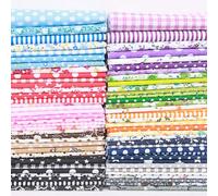 7 pièces 25 cm * 25 cm Fournitures de fabrication de tissu DIY Quilting Patchwork Fabric Fat Quarter Bundles DIY pour Quilting Patchwork Coussins Polyester