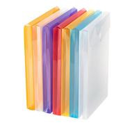 7 pièces A4 dossiers de fichiers à bouton-pression large horizontal | Porte-documents for l'organisation et le stockage des documents Couleur aléatoire pochette